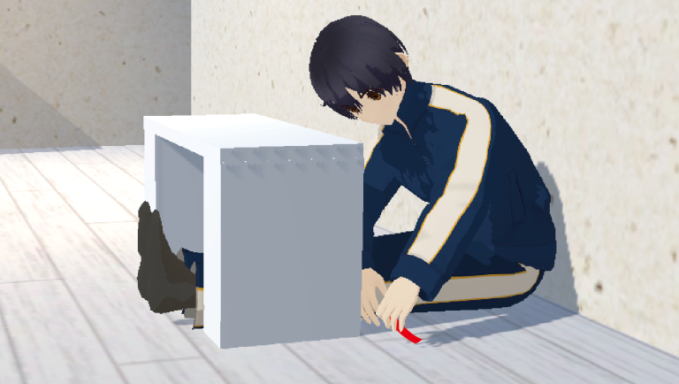 長座体前屈 スタート位置目印